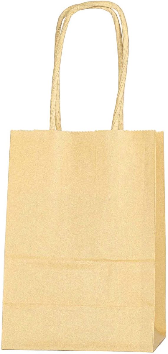 Papieren Draagtas - 60 Stuks -Goud- 11x15x6cm - Papieren Tasjes - Kraft Tas - Tassen - Cadeau Tas - Hoogwaardig Kraft Papier - Eco-vriendelijk - Ideaal voor Geschenken - Lasentopack