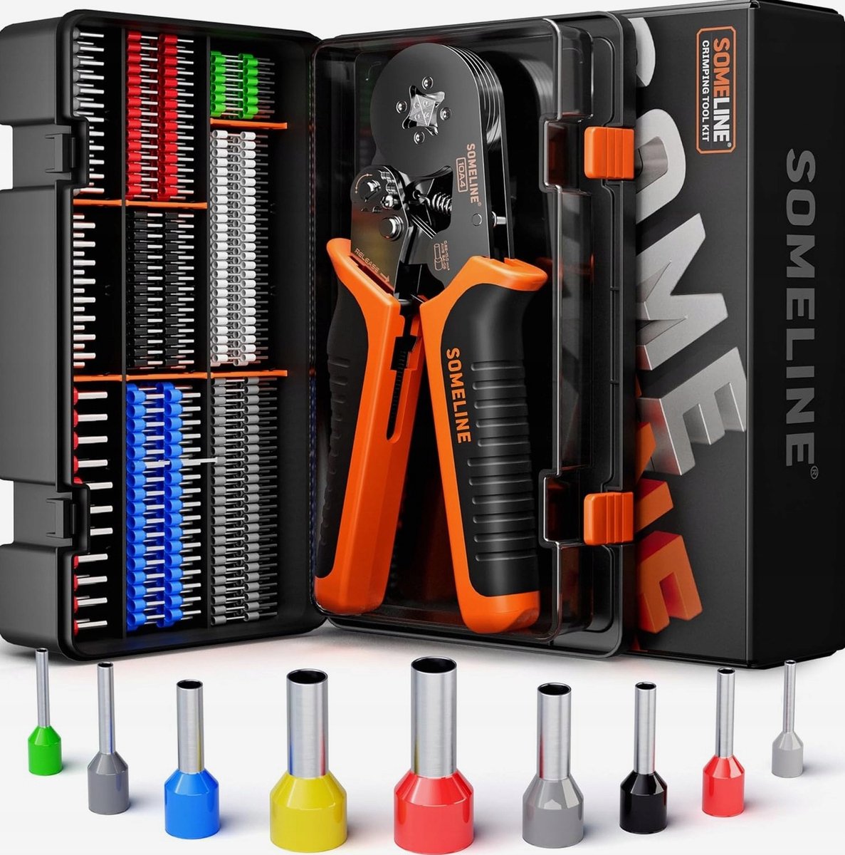 Ergonomische Kabelhuls Krimptang Set 0.25-10mm²