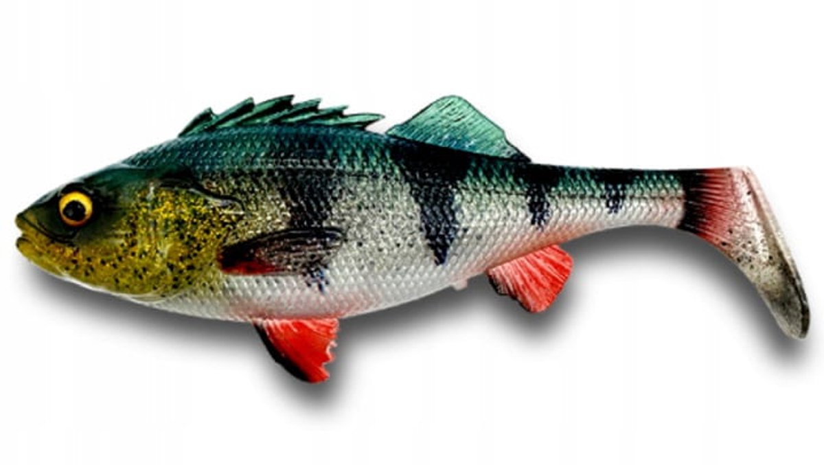 Savage Gear 4D Perch Shad 17.5cm - Groen Zilver