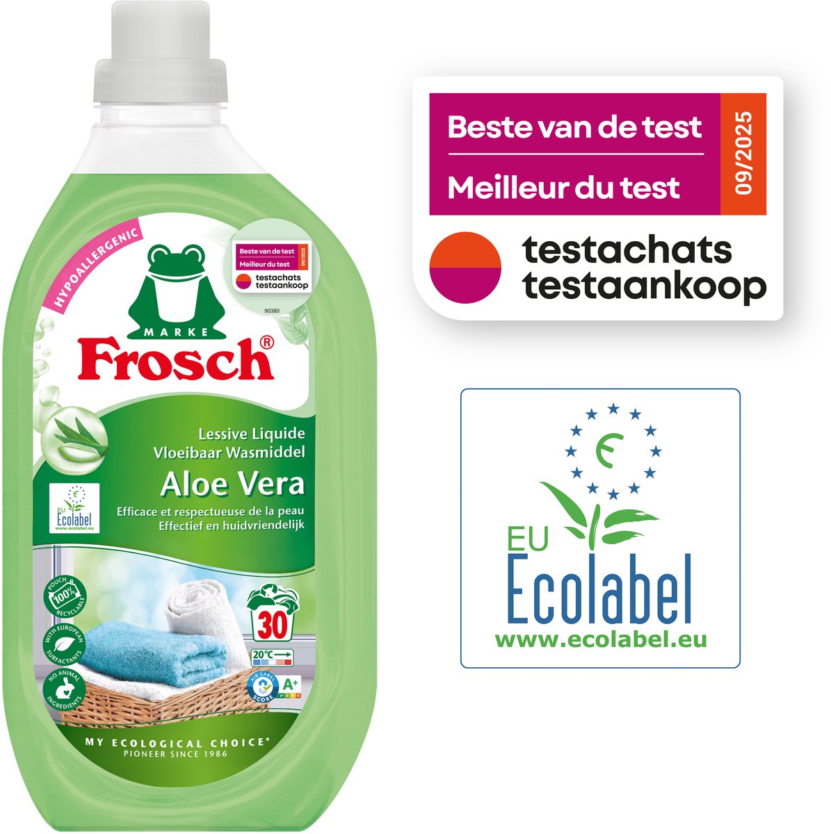 Frosch Geconcentreerd Wasmiddel Aloe Vera Sensitive - 5 x 1,5 L - 150 Wasbeurten