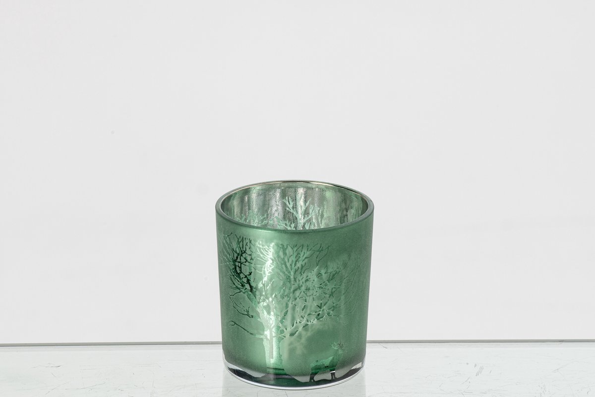J-Line kaarshouder Bol - glas - groen - small