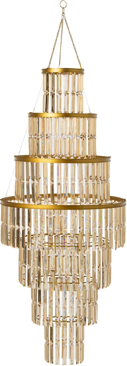 J-Line Moderne kroonluchterlampenkap - acryl - goud - large