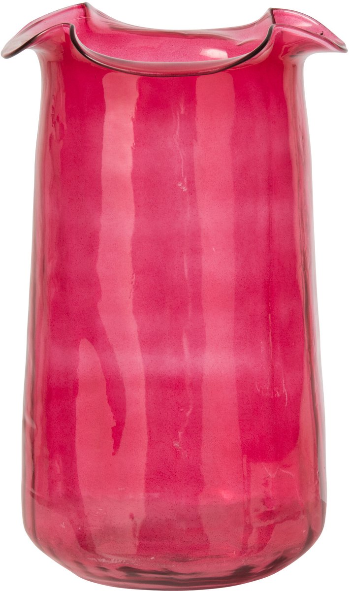 J-Line Vaas - glas - fuchsia - large