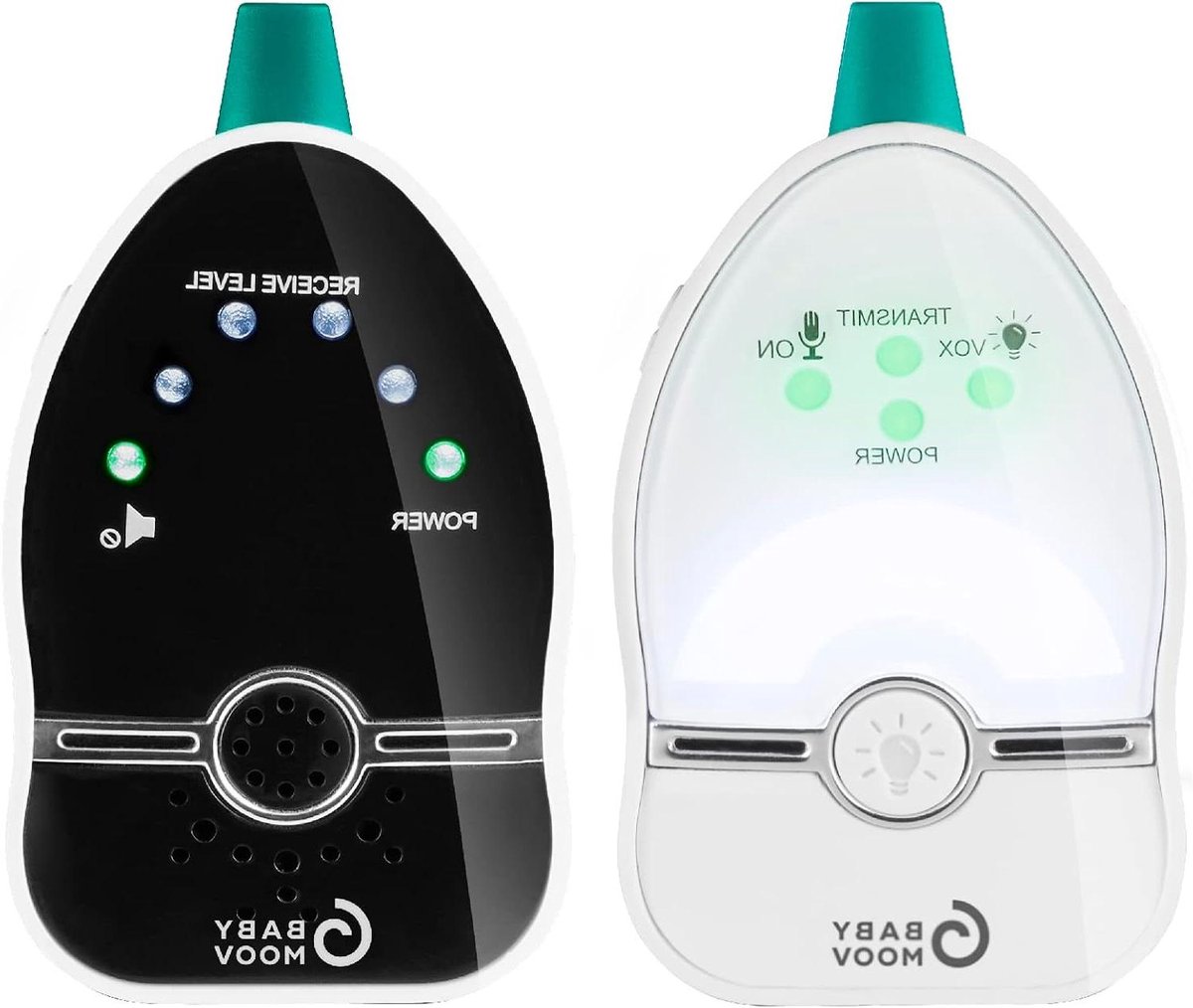 Babyfoon Geluid - Baby Monitor - Baby Bewaken - Digitale Groene Technologie - 500 meter bereik - Wit