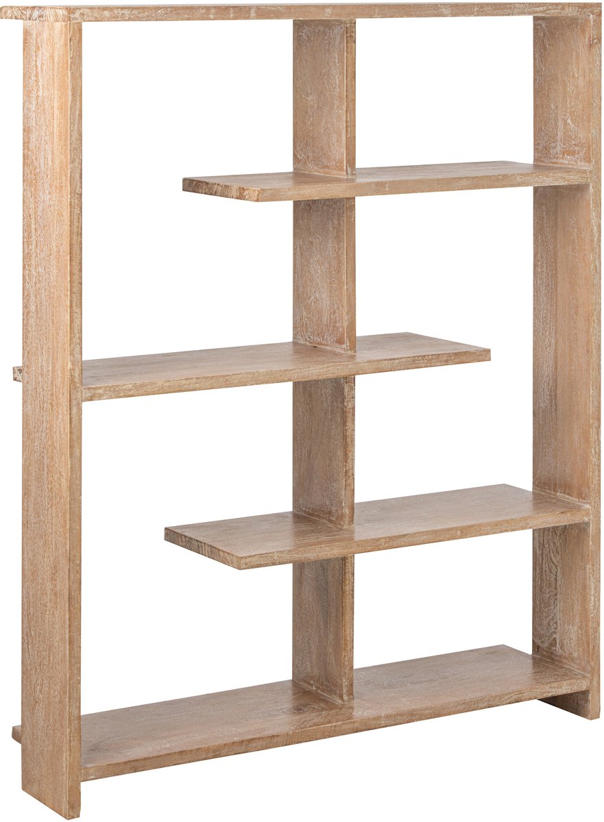 J-Line boekenkast - mangohout - gebroken wit