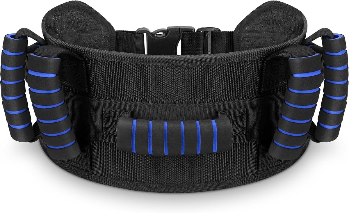 Loophulpmiddel voor senioren, transfergordel met 7 handgrepen | Veiliger staan ​​en lopen, snelsluiting, verstelbare tailleband, geschikt voor thuiszorg en fysiotherapie.