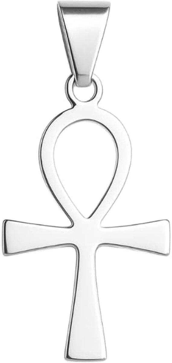 Ankh Kruis Hanger - Egyptisch symbool van leven en energie - Gemengde spirituele sieraden - Roestvrij staal