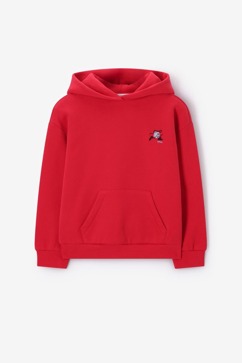 Sissy-Boy - Rode hoodie met smiley artwork