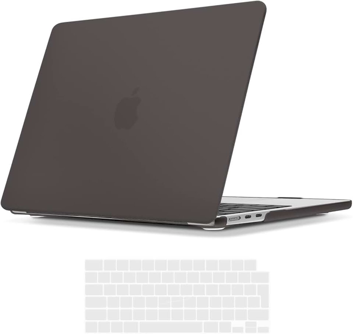 Hoes voor MacBook Air M4 M4 M3 M2 13.6 inch 2025 2024 2022 (A3240 A3113 A2681), Ultradunne Beschermende Hard Shell Case en Toetsenbordhoes (EU), Spacegrijs