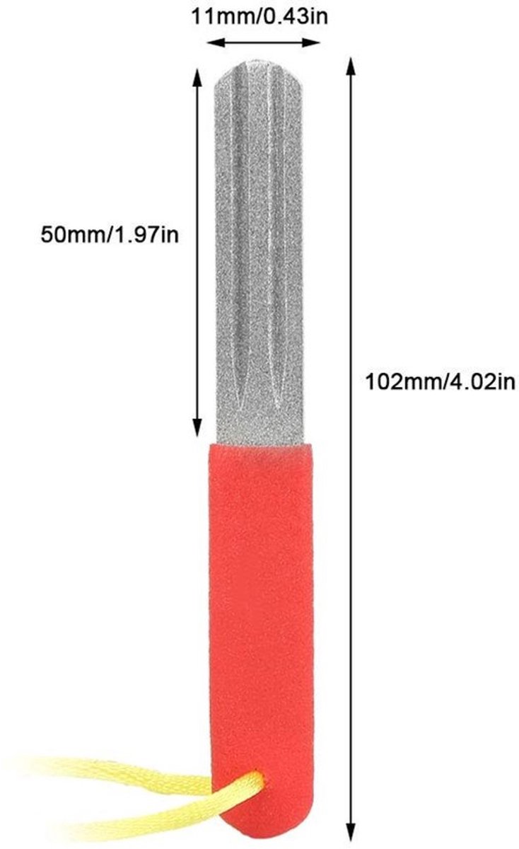 Vishaak Slijper Dubbelzijdig - Slijpsteen Diamant 400/800 Grit - Antiverval Touw - Mini en Lichtgewicht - Geschikt voor Polijsten