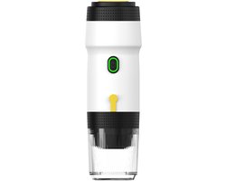 Draagbare Espressomachine - Zelfverwarmend voor in de Auto - voor Gemalen Koffie en Capsules - Kamperen - Wit