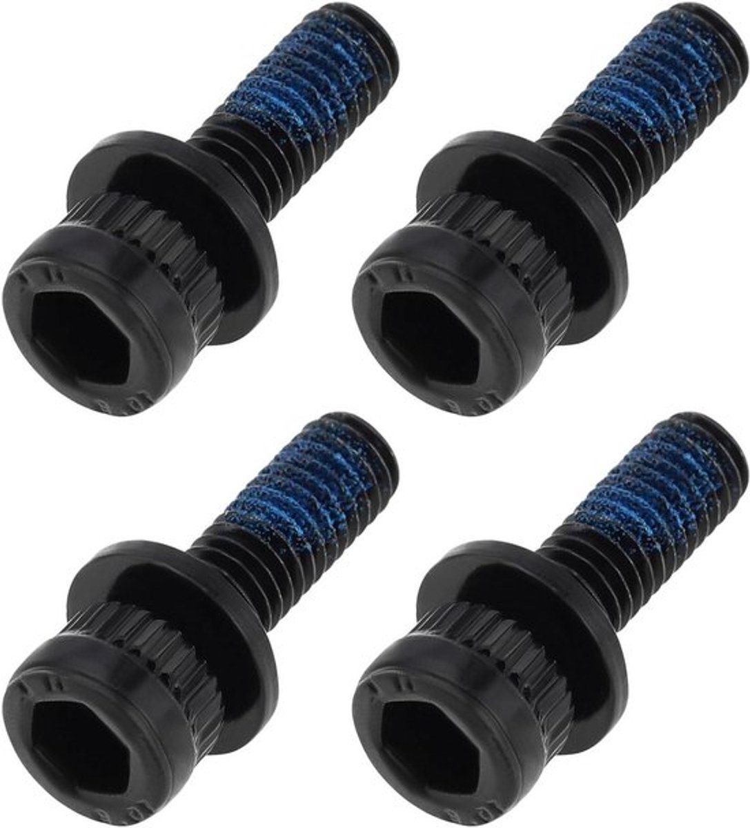 Hydraulische Schijfrem Blokje Adapterbouten - MTB Fiets - Compatibel - Zwart - Fietsrem Accessoires - M6 Bouten - Geschikt voor Hydraulische Remklauwen 4 stuks Lang 25mm.