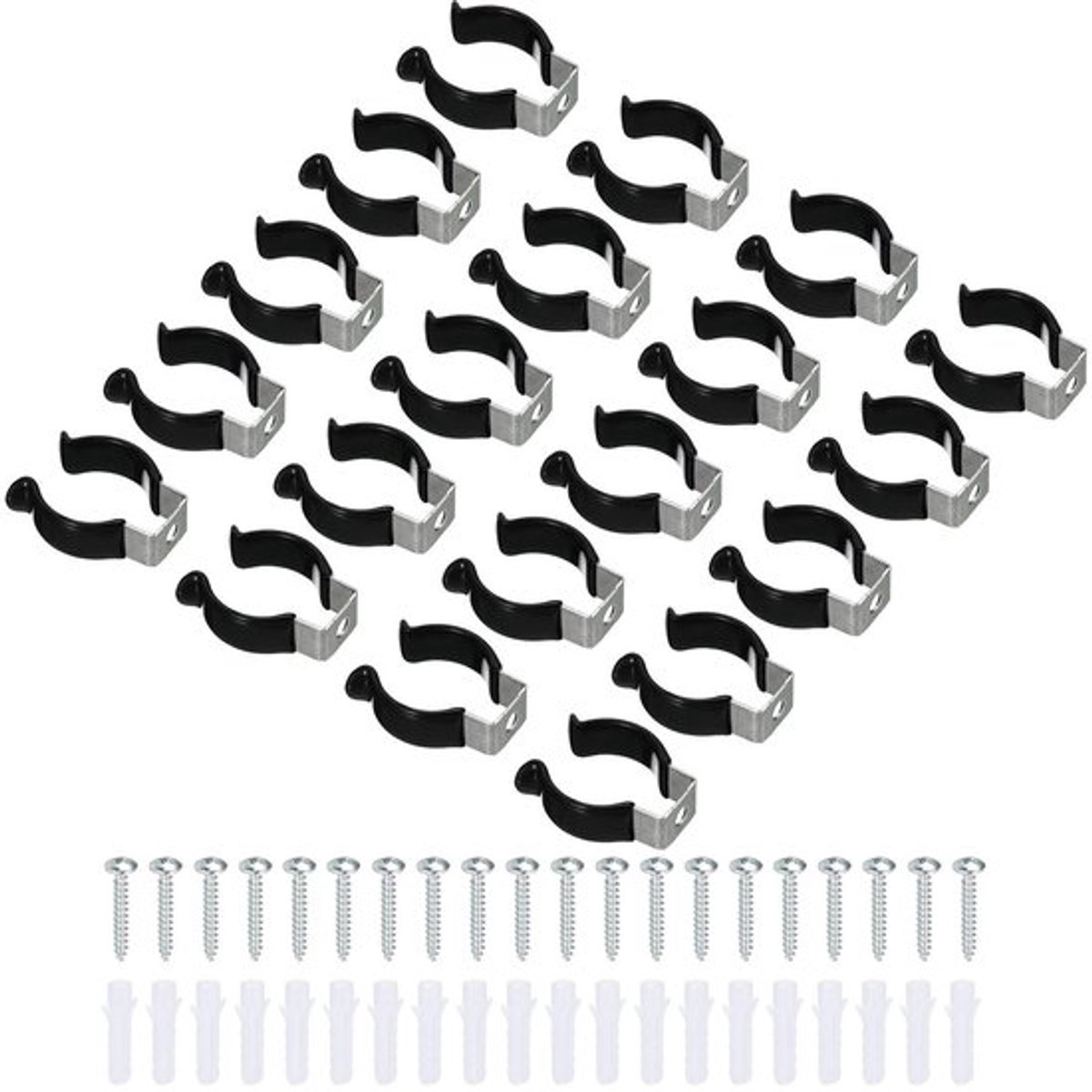 - LED verlichting - Bevestigingsclips - Roestvrij staal - Buisklemmen - Ophanggereedschap - Geschikt voor TL-buis - Zilverkleurig - Montage...