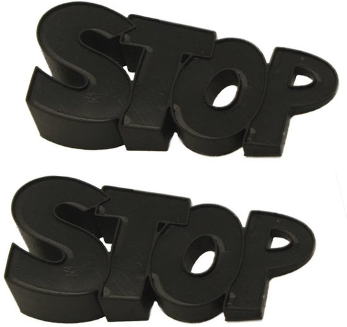 Deurstopper Antislip - Deurstopper Wig - Decoratieve Deurstopper - Zwarte Deurstopper - 2 Pack - 4,8x2x1 Inch - Deurstoppers