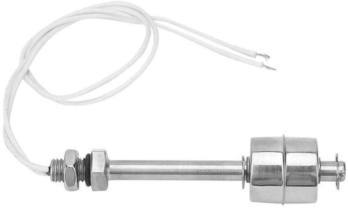Waterniveauregelaar - Niveauschakelaar - Vlotterniveauregelaar - Roestvrij staal - Vloeibare waterniveausensor - Vlotterschakelaar voor zwembad - 0~220V - Kan 100 mm - Geschikt voor zwembaden