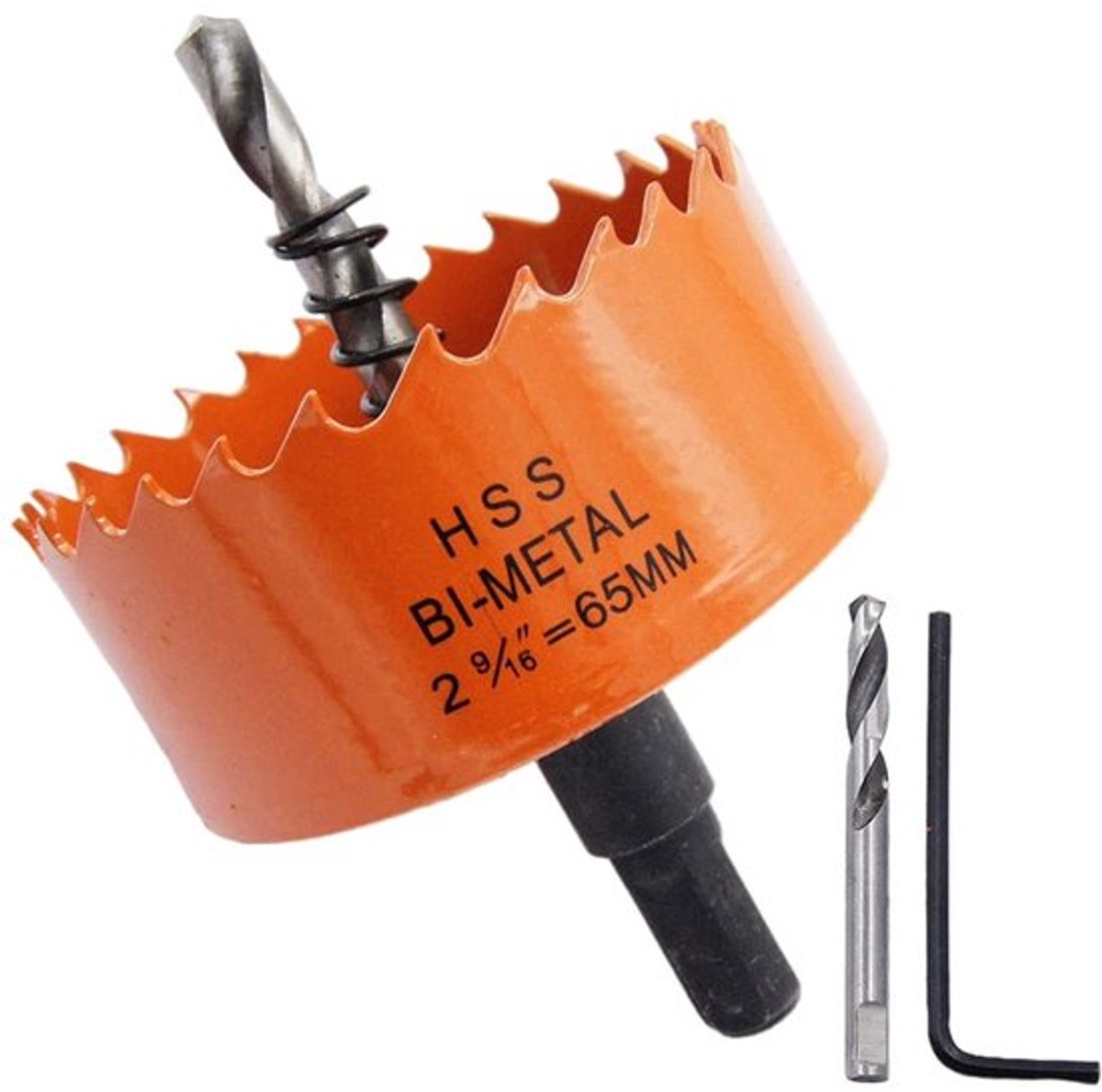 Gatzaag 65 mm - Booraccessoires - Snelle en duurzame gaten - Oranje - Voor hout en PVC - Ideaal voor klussen - 65 mm diameter