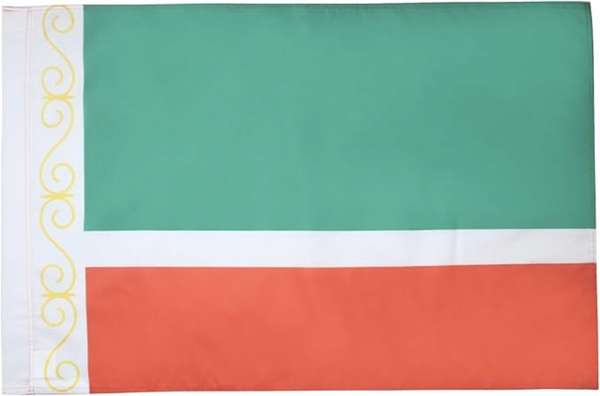 Scoby - Tsjetsjeense Vlag - Vlag van Tsjetsjenië - Landenvlag - Chechen Flag - Polyester - 150 × 90 cm