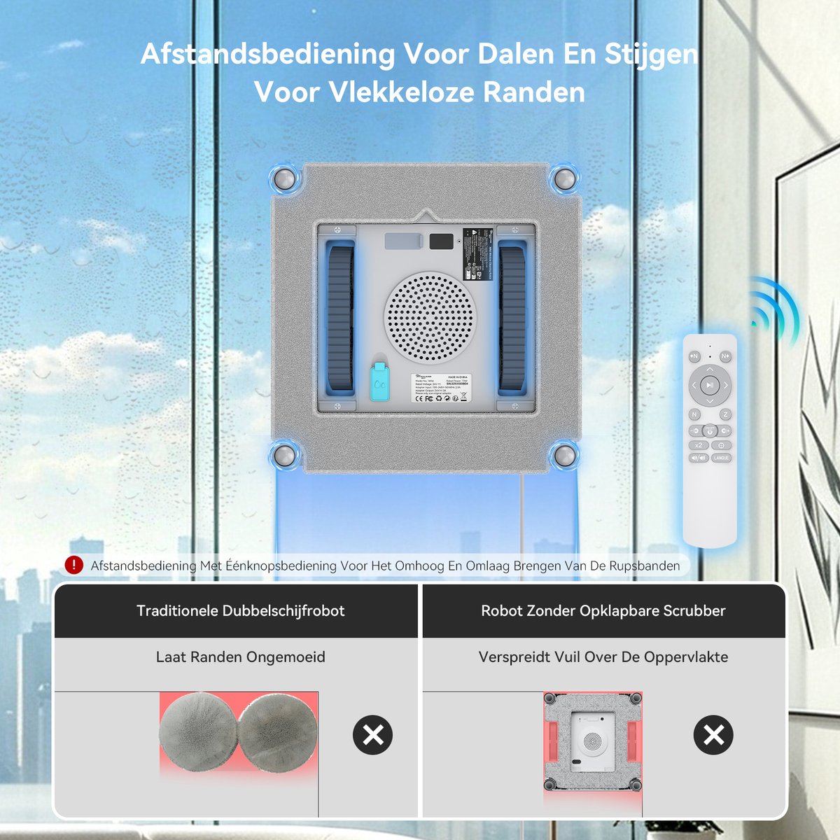 EVERCROSS BOT Robot Ramenwasser met 4 Sproeiers & Waterpomp, Automatische Glasreiniger voor Ramen met en zonder Kader, Tot 60 m² thumbnail 5