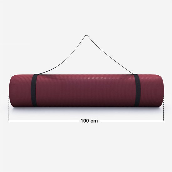 Gorilla Sports Yogamat Deluxe - Robijn - 190 x 100 x 1,5 cm- Yoga Mat van Merkloos — afbeelding 5
