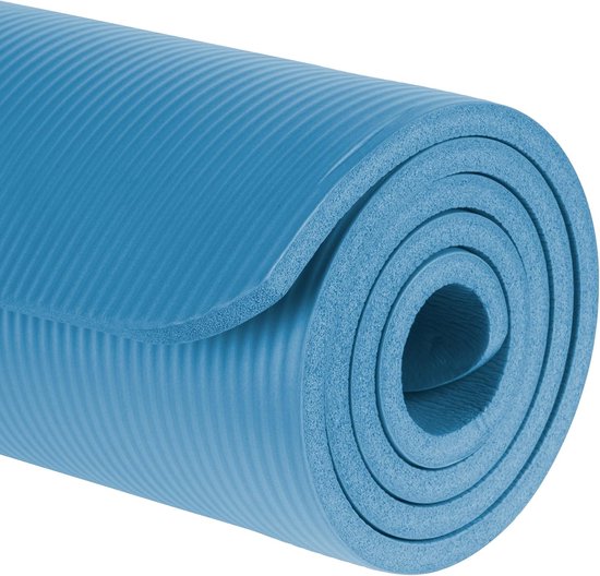 Yogamat - Fitnessmat Pilatesmat - Sporten Thuis - Antislip NBR Materiaal - 183x61 cm - Blauw van Yogamat — afbeelding 2