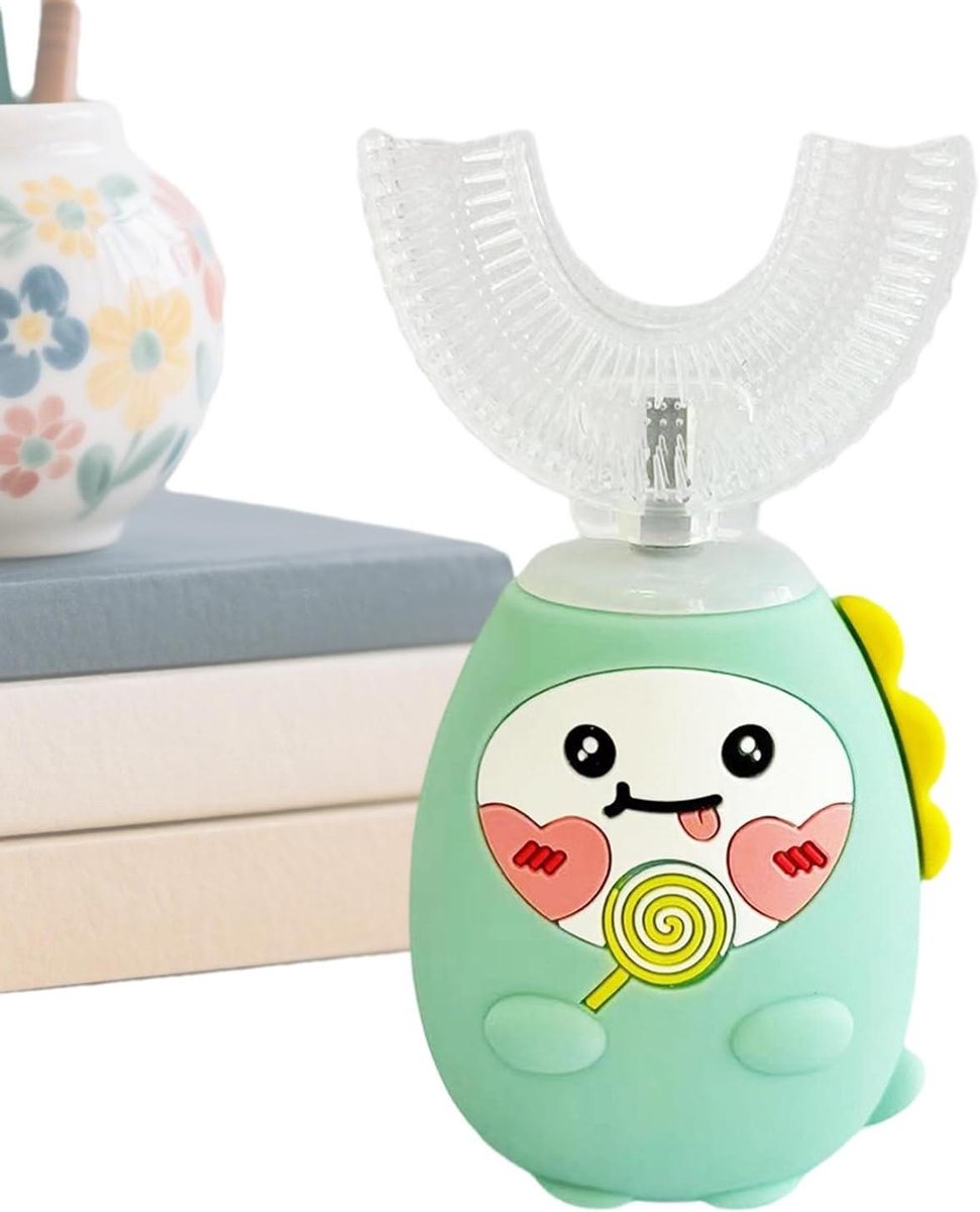 Elektrische Tandenborstel - U-vormige Borstel - Kinderen Poetsen - 360 Graden Reiniging - 10 cm - Blauw
