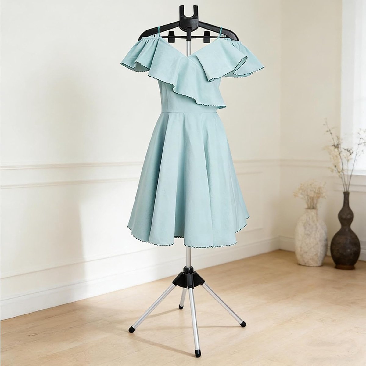 Kledingstomer Stand - Stoomrek Kleding - Kleding Stomen - Telescopische Strijkbeugel - 160 cm - Zwart