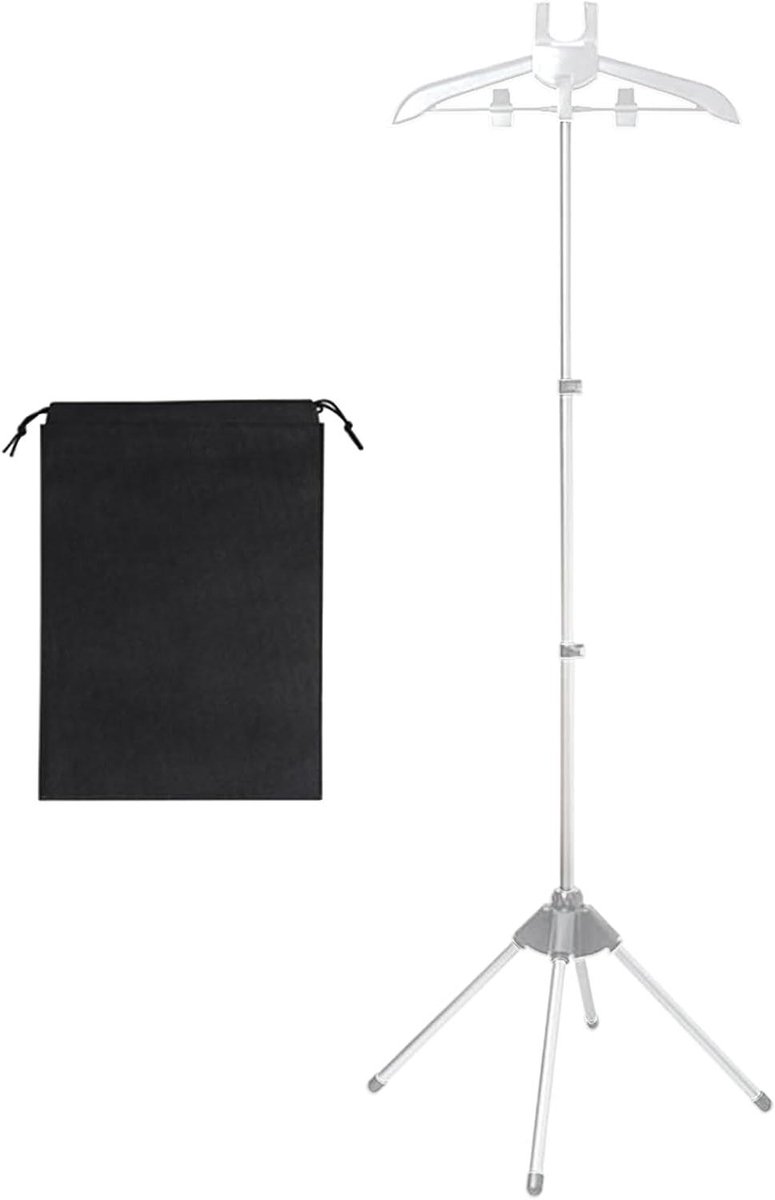 Stoomstandaard Kleding - Kledingrek Stomen - Kreukvrij Maken - In hoogte verstelbaar - 160 cm hoog - Grijs