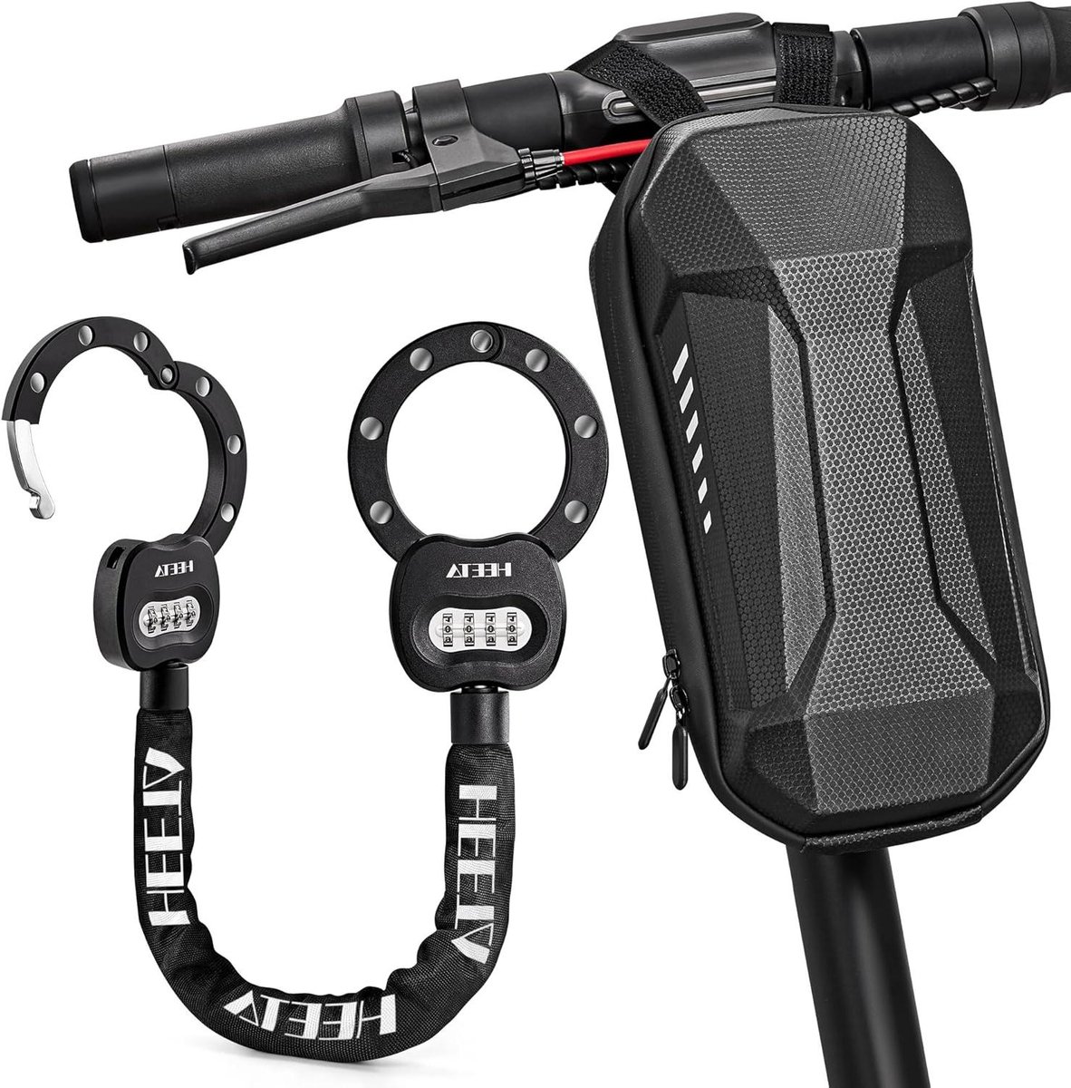 Scooterslot Cijferslot - Handboei Sluiting - Voertuig Beveiligen - Snijbestendig Antiboormachine - 30 cm - Zwart