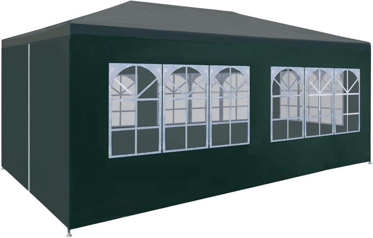 Tuistent - Partytent Paviljoen - Buitenfeesten Organiseren - Waterdicht Uv-bestendig - 3 x 6 Meter - Groen