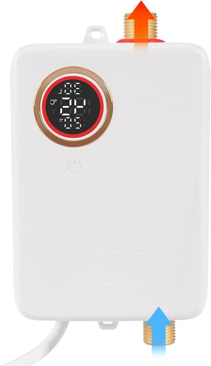 Elektrische Boiler - Kleine Boiler - Direct Warm Water - Ruimtebesparend Ontwerp - 3500 Watt - Wit