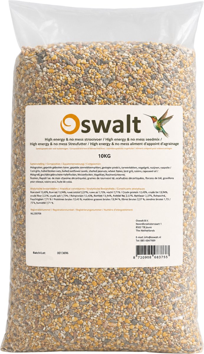 High Energy & No Mess Strooivoer - Vogelvoer - Onkruidvrij Strooivoer - 10kg