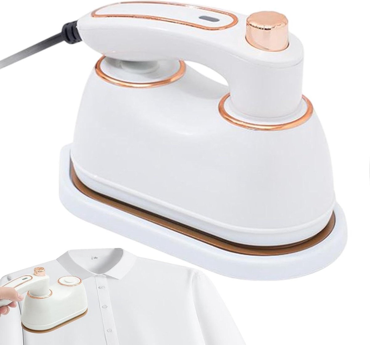 Stoomstrijkijzer Kleding - Draagbaar Apparaat - Snel Kreukels Verwijderen - Opvouwbaar Compact Ontwerp - 50 ml Watertank - Enkel Kenmerk