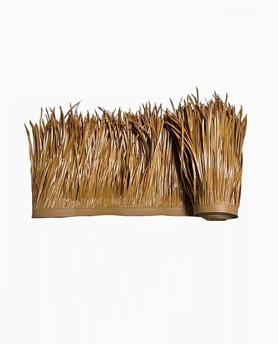 Kunstmatige rieten dakpannen - Nep grasmatten - Decoratie buiten - PE-materiaal - 400x50cm - Strogeel