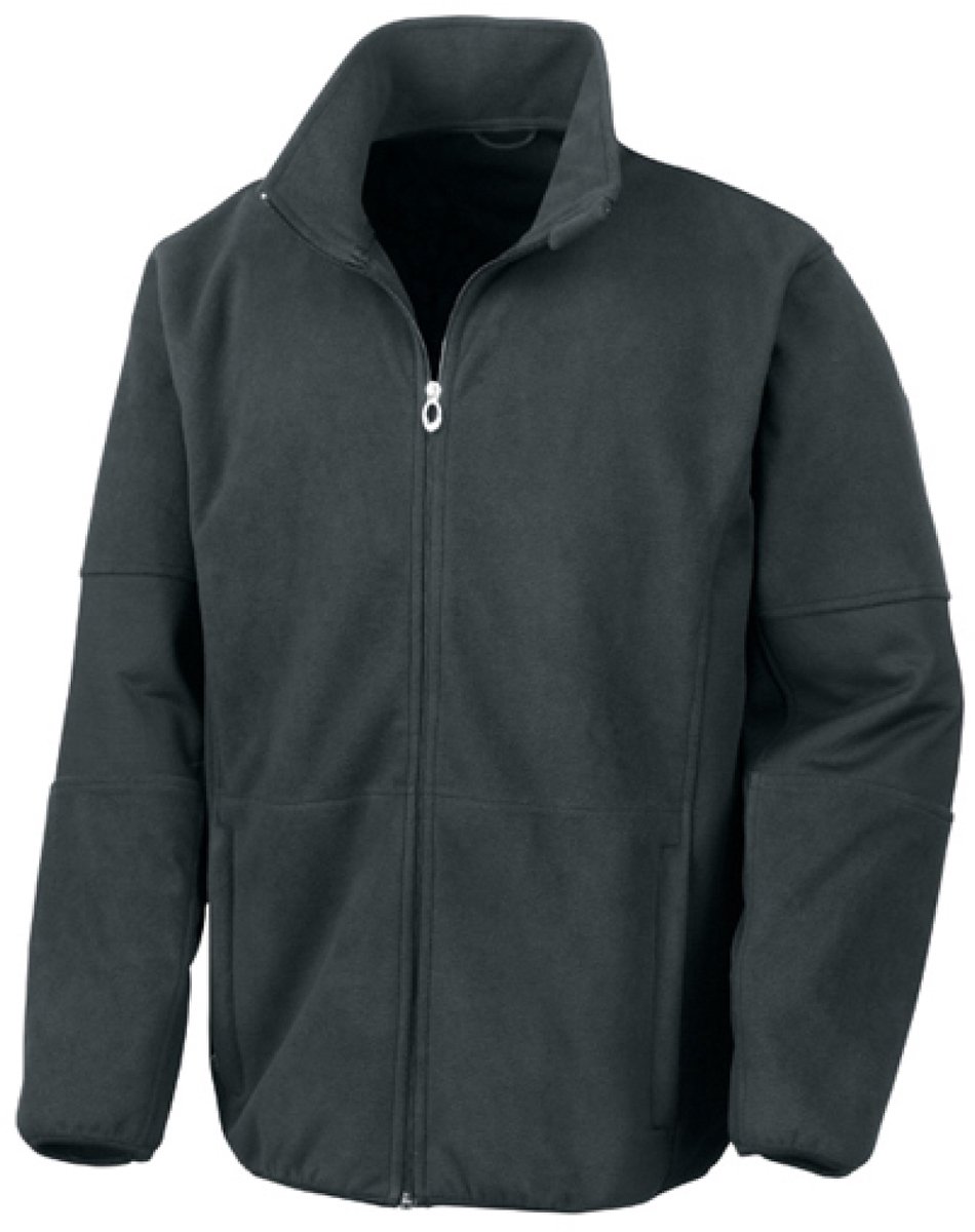 Result - Osaka Combed Pile Soft Shell Jacket - Black - L