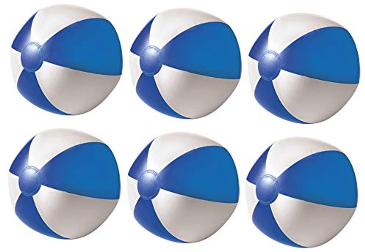 Opblaasbare waterballen set van 6 - Blauw - Ideaal voor strand en zwembad - Vermaak voor jong en oud - SnelShoppen