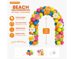 Ballonnenboog Beach Thema – DIY Set – 135 ballonnen + frame – herbruikbaar – feestdecoratie