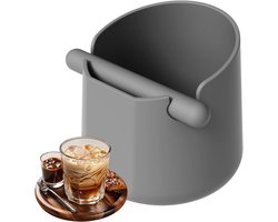 Koffiedik Bak - Afvalbak Keuken - Koffie Bereiding - Stille Tapcontainer - 13 cm Hoog - Grijs