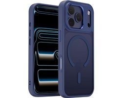 Hoesje - Geschikt voor Apple iPhone 17 Pro Max - Blauw - Geschikt voor MagSafe – Deep Blue - Shock proof