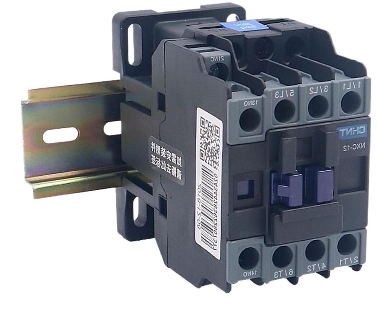 Hulpcontact - Extra schakelaar - Elektrische beveiliging - Normaal open contact - 350 gram - Grijs