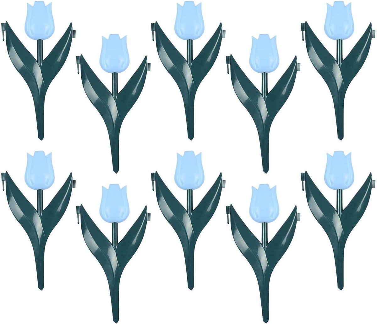 Perkrand voor tuin - Bloembed omheining - Tuinieren en decoreren - Flexibel ontwerp - 10 stuks - Blauw
