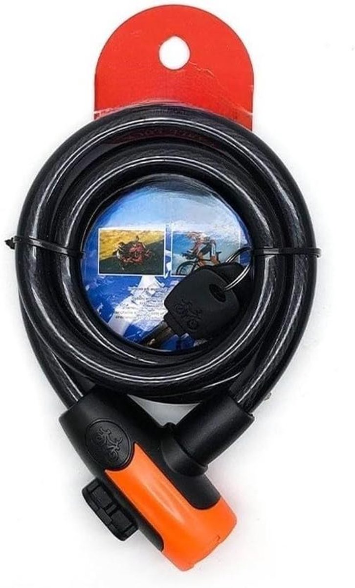Fietsslot - Veiligheidsslot - Fiets Beveiligen - Snijbestendige Kabel - 120 cm - Zwart