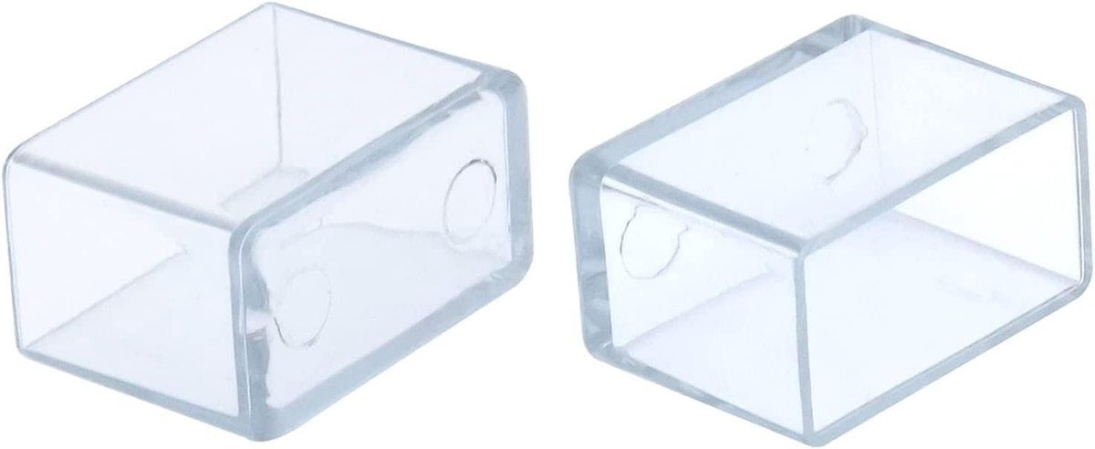 32 Stuks Stoelpootdoppen Rechthoekig PVC Transparant - Beschermers voor Tafel- en Stoelpoten