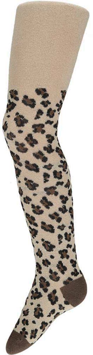 iN ControL glittermaillot met luipaard print - sand - maat 98/104