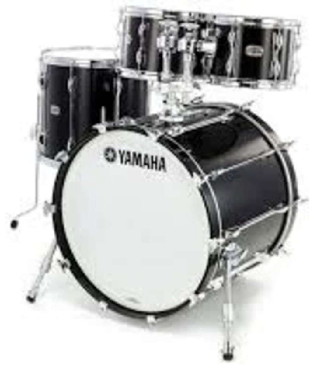 Yamaha Recording Custom BassDrum 22"x18", Solid Black - Bass drum