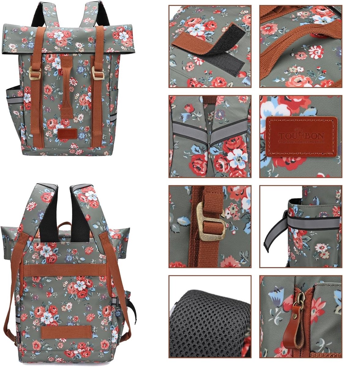 Waterdichte Canvas Fietstas - Multifunctionele Rugzak - Grote Capaciteit - Geschikt voor Laptops tot 16 Inch - Voor Fietsers en Reizigers