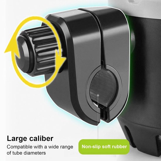 Drankhouder Stuur - Bidonhouder Fiets - Onderweg Drinken - 2-in-1 Telefoonhouder - 21 x 12 x 10 cm - Groen — afbeelding 3
