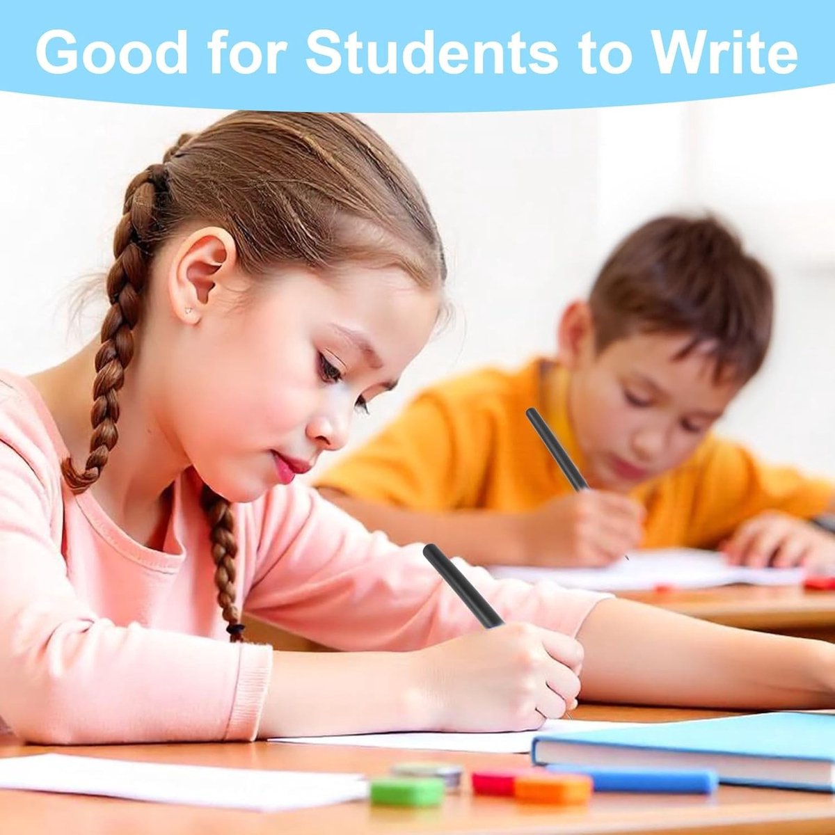 Set van 2 Magische Pennen met 10 Navullingen, Herbruikbare Inktpen voor Kinderen, Ideaal voor Schrijfoefeningen en Creatieve Notitieboeken — cadeau in Spellen & Speelgoed - foto 3