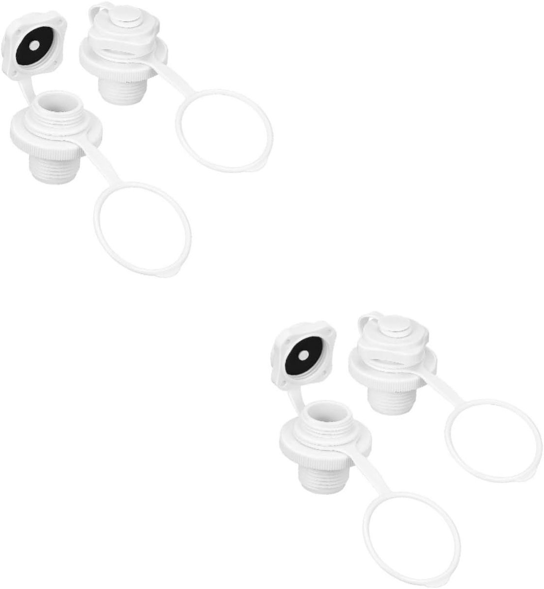 Ventielschroef Lucht - Luchtplug Kajak - Opblaasbare Boten - Voorkomt Lekken - 5 x 8 x 4 cm - Zwart