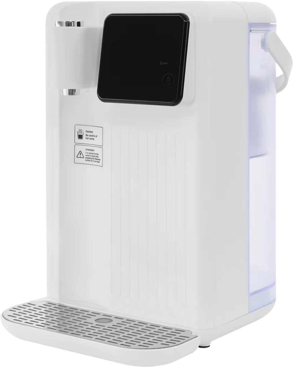 Hutjemutje - instant heetwaterdispenser - waterkoker - 3L - meerdere instelbare temperaturen - LED scherm - compact - 29,5 x 19 x 24 cm- wit