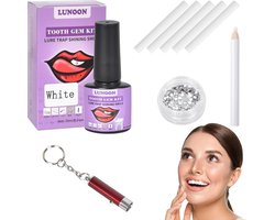 Tooth Gem Kit - Tooth gems - Tandsteentjes Set met Lijm & Tools - DIY Tandkristallen Set - Tooth Crystal - TandKristal - Tand Diamantje Kit - Gebruiksvriendelijk - Tanden Versieren - Voor reflecterende tandversiering-decoratie - Wit